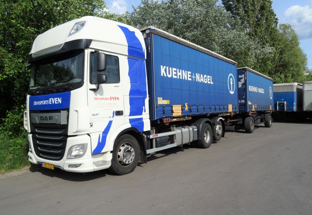 Transports Even Ell Luxembourg international France trajet fret